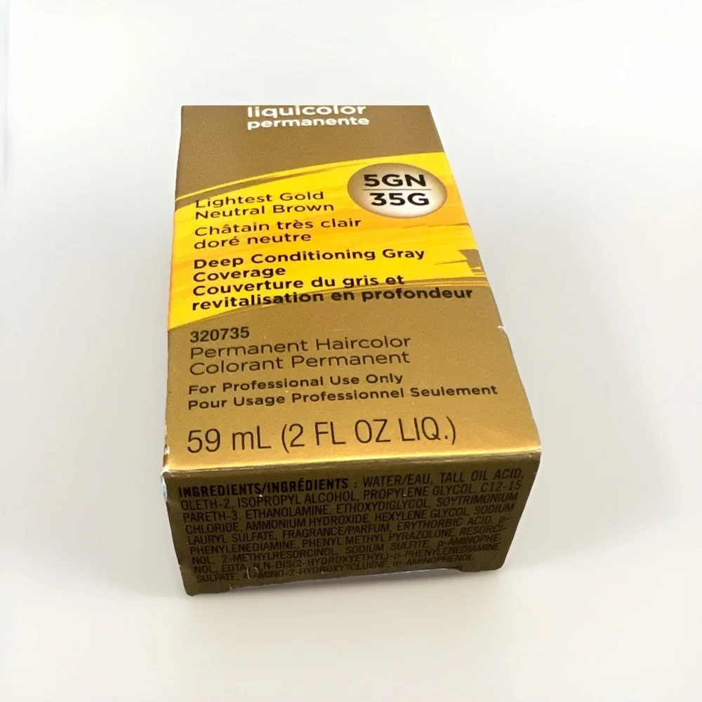Clairol Liquicolor Permanente 5GN/35G Lightest Gold Neutral Brown 2oz Soy4Plex
